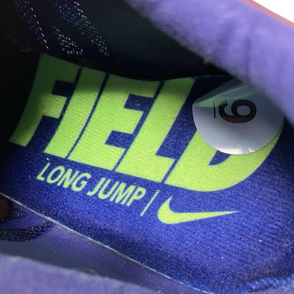 Nike Long Jump Shoes Spikes Mens 9 Purple Zoom LJ 4 Track Field‎ New 415339-602